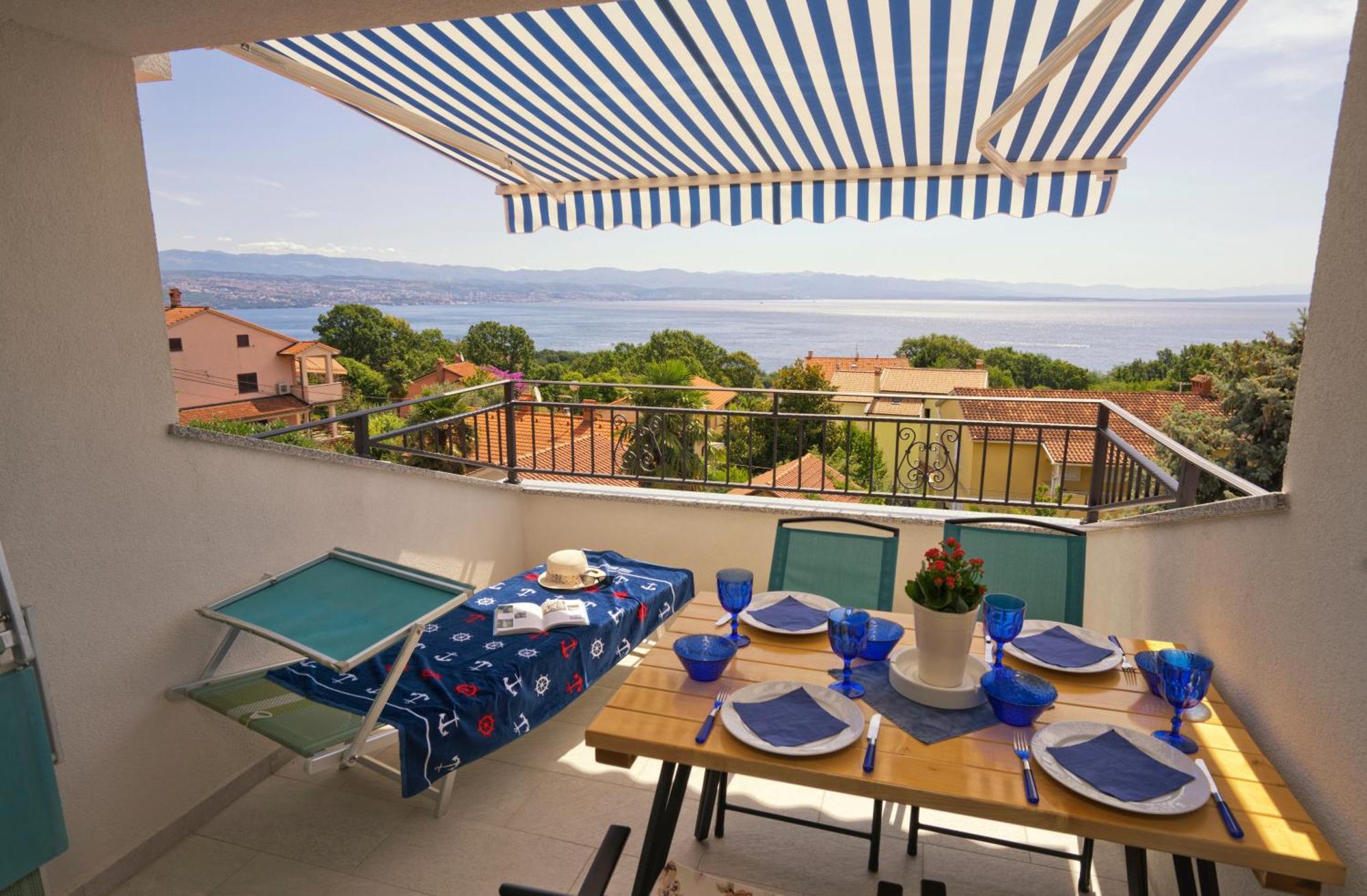 Riviera Blue Apartments With Seaview, Private Whirlpools And Parking Near Opatija Opric Eksteriør billede